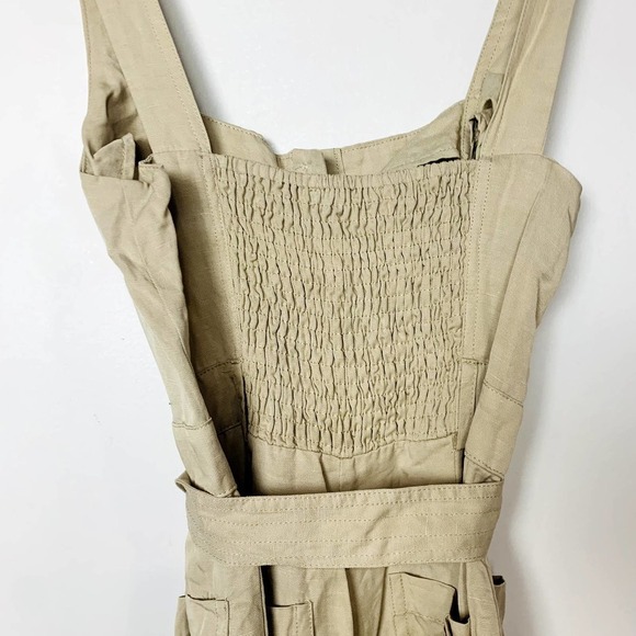 ASTR The Label NWOT Smocked Mirage Wide Leg Jumpsuit Natural Size XS ACP7117 - Picture 8 of 9